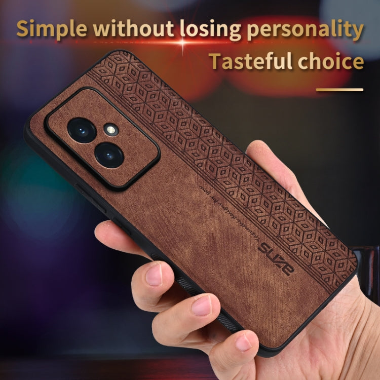 For Honor 100 AZNS 3D Embossed Skin Feel Phone Case(Sapphire Blue)
