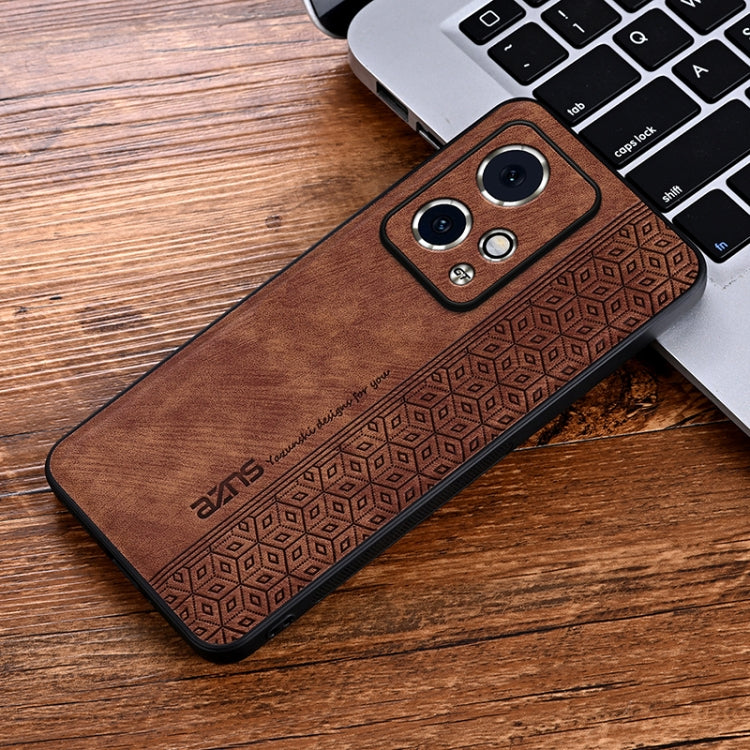 For Honor 90 GT AZNS 3D Embossed Skin Feel Phone Case(Brown)
