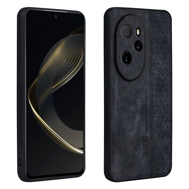 For Honor 100 Pro AZNS 3D Embossed Skin Feel Phone Case(Black)
