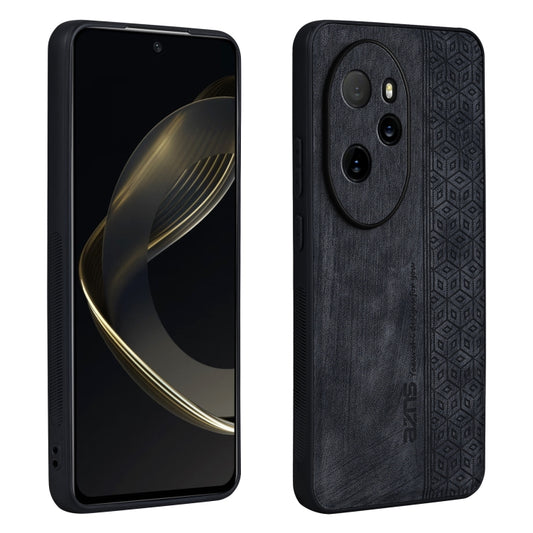 For Honor 100 Pro AZNS 3D Embossed Skin Feel Phone Case(Black)
