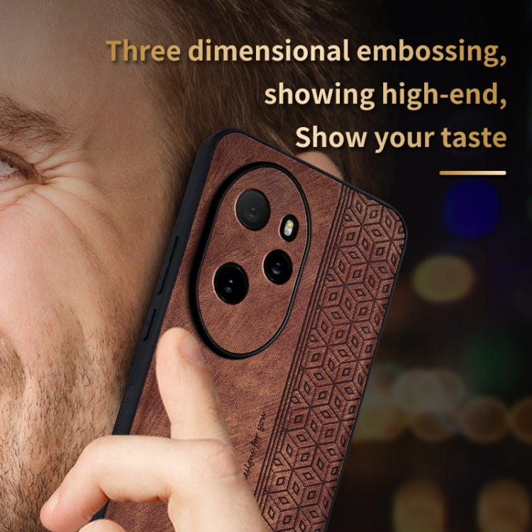 For Honor 100 Pro AZNS 3D Embossed Skin Feel Phone Case(Sapphire Blue)