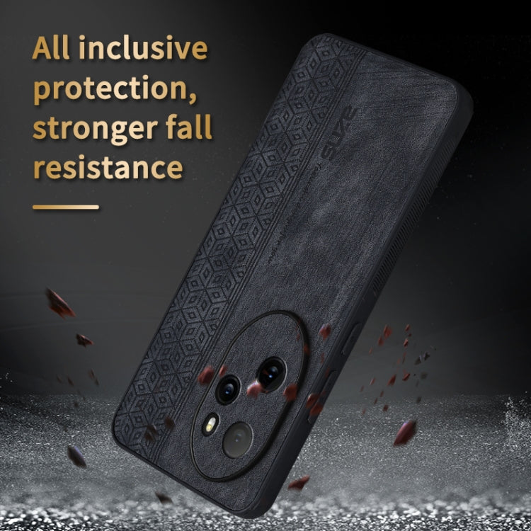 For Honor 100 Pro AZNS 3D Embossed Skin Feel Phone Case(Purple)