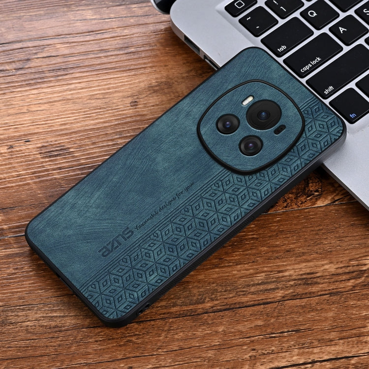 For Honor Magic6 AZNS 3D Embossed Skin Feel Phone Case(Dark Green)