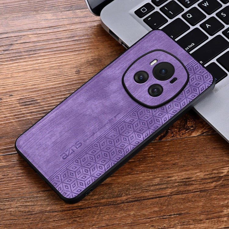 For Honor Magic6 AZNS 3D Embossed Skin Feel Phone Case(Purple)
