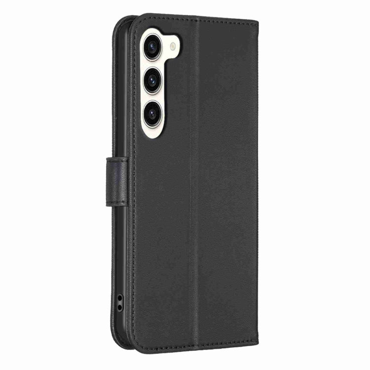 For Samsung Galaxy S24 5G Four-leaf Embossed Leather Phone Case(Black)