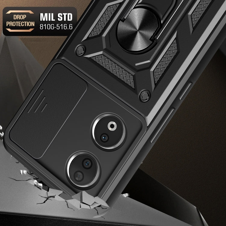 For Honor 90 5G Sliding Camera Cover Design TPU+PC Phone Case(Rose Gold)