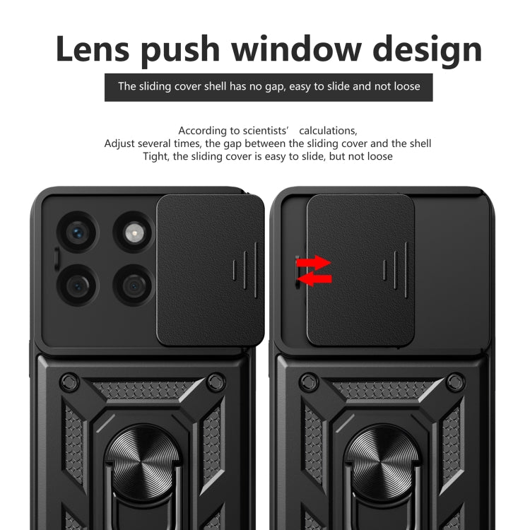 For Honor X8b Sliding Camera Cover Design TPU+PC Phone Case(Blue)