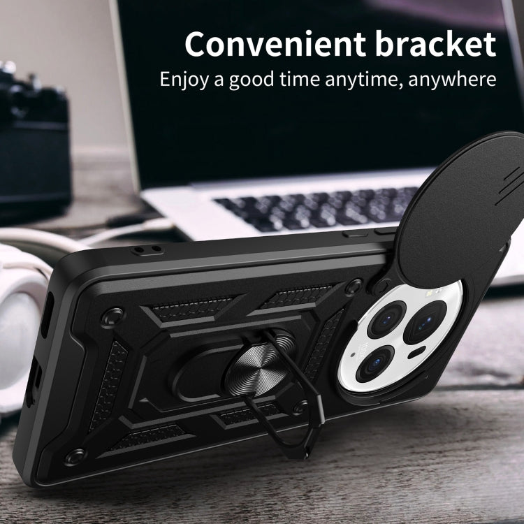 For Honor Magic6 Pro Sliding Camera Cover Design TPU+PC Phone Case(Gold)