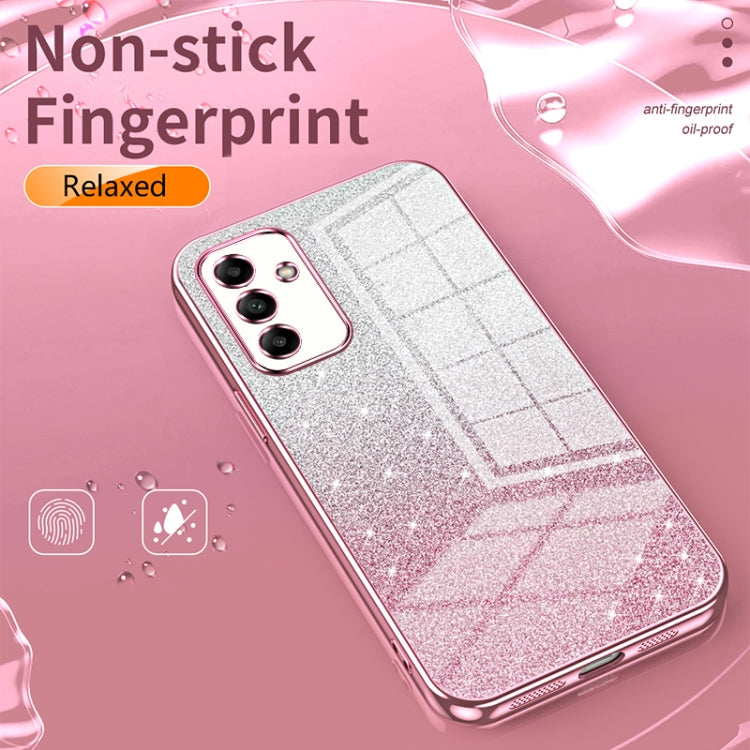For Samsung Galaxy S24 5G Gradient Glitter Powder Electroplated Phone Case(Gold)