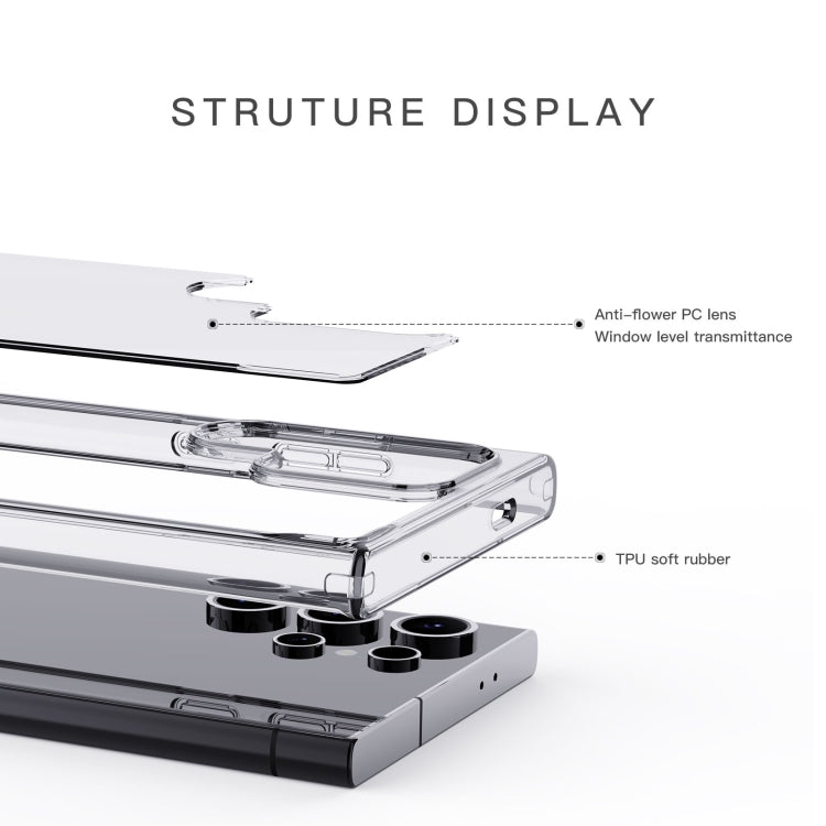 For Samsung Galaxy S24 5G Crystal Series PC + TPU Phone Case(Transparent)