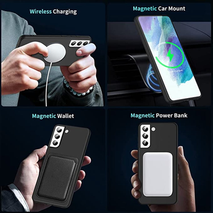 For Samsung Galaxy S24 5G MagSafe Magnetic Liquid Silicone Phone Case(Black)
