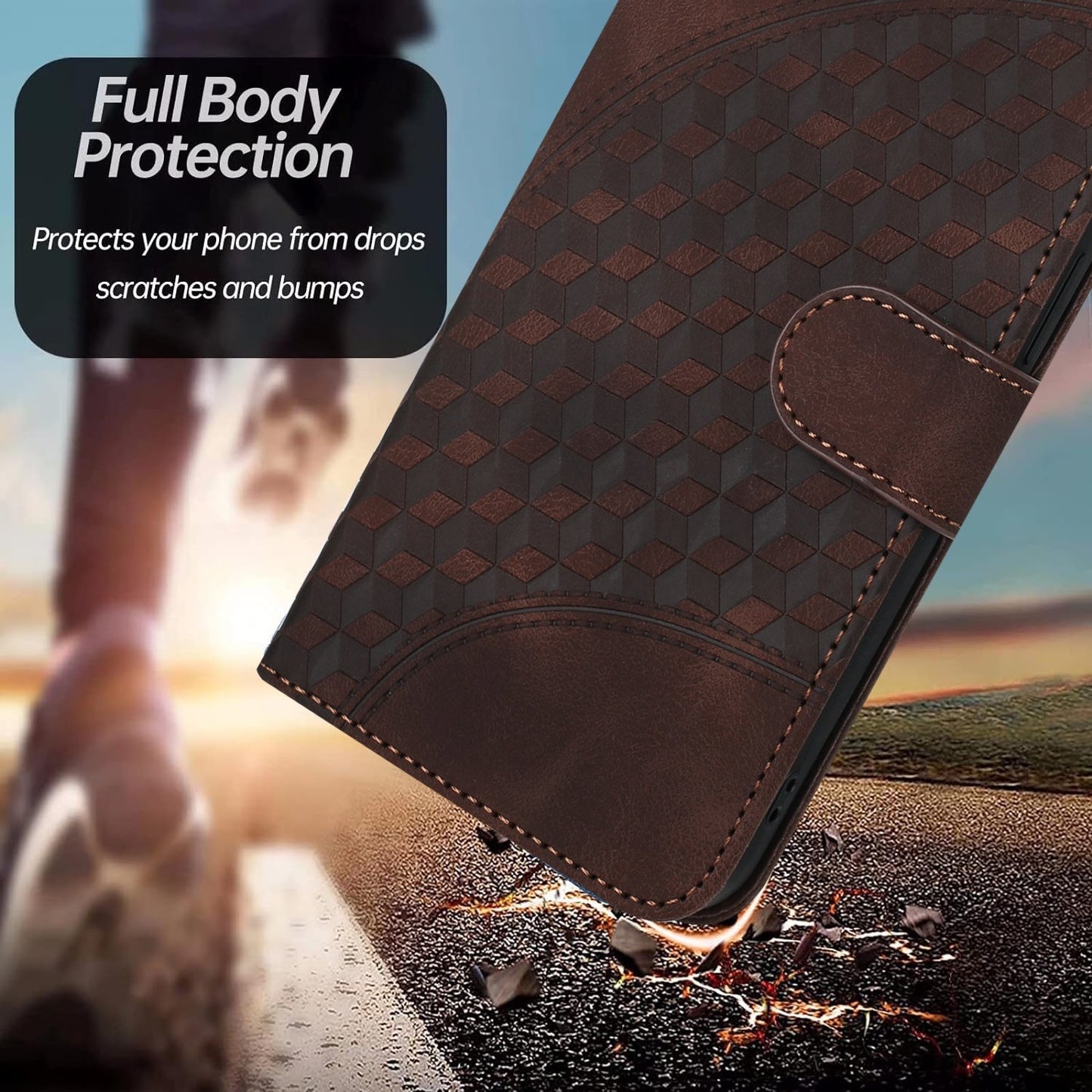 For iPhone 16e YX0060 Elephant Head Embossed Phone Leather Case with Lanyard(Coffee)