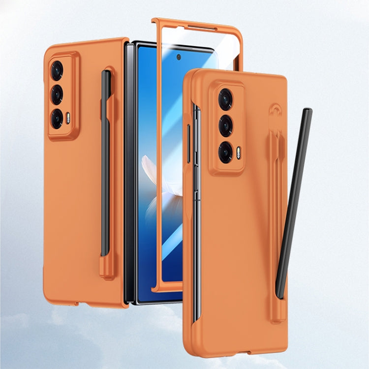 For Honor Magic Vs2 Integrated Skin Feel PC Phone Case with Pen / Pen Box(Orange)