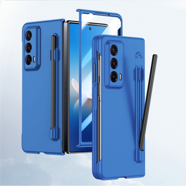 For Honor Magic Vs2 Integrated Skin Feel PC Phone Case with Pen / Pen Box(Blue)