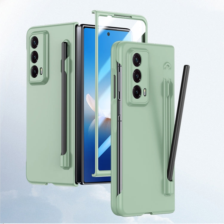 For Honor Magic Vs2 Integrated Skin Feel PC Phone Case with Pen / Pen Box(Light Green)