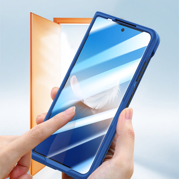 For Honor Magic Vs2 Integrated Skin Feel PC Phone Case with Pen / Pen Box(Purple)