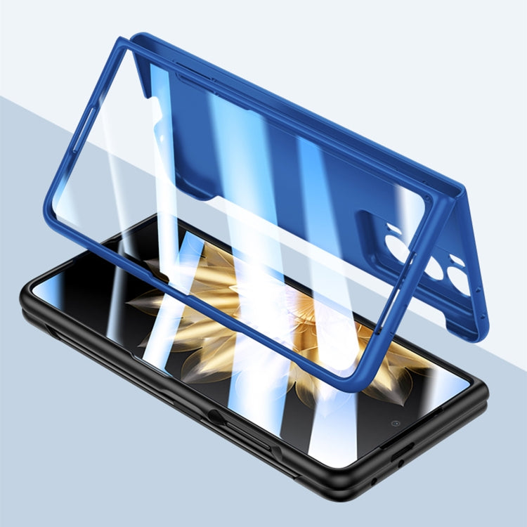 For Honor Magic V2 Integrated Skin Feel PC Phone Case with Pen / Pen Box(Yellow)