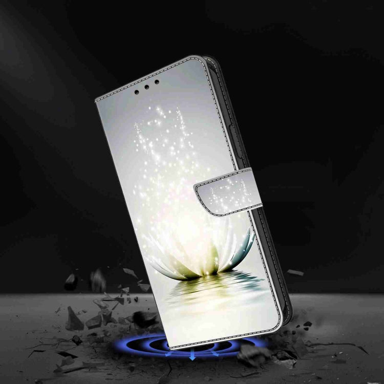 For Samsung Galaxy S24 5G Crystal 3D Shockproof Protective Leather Phone Case(Light Lotus)