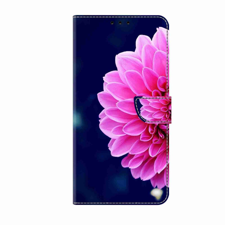 For Samsung Galaxy S24 5G Crystal 3D Shockproof Protective Leather Phone Case(Pink Petals)