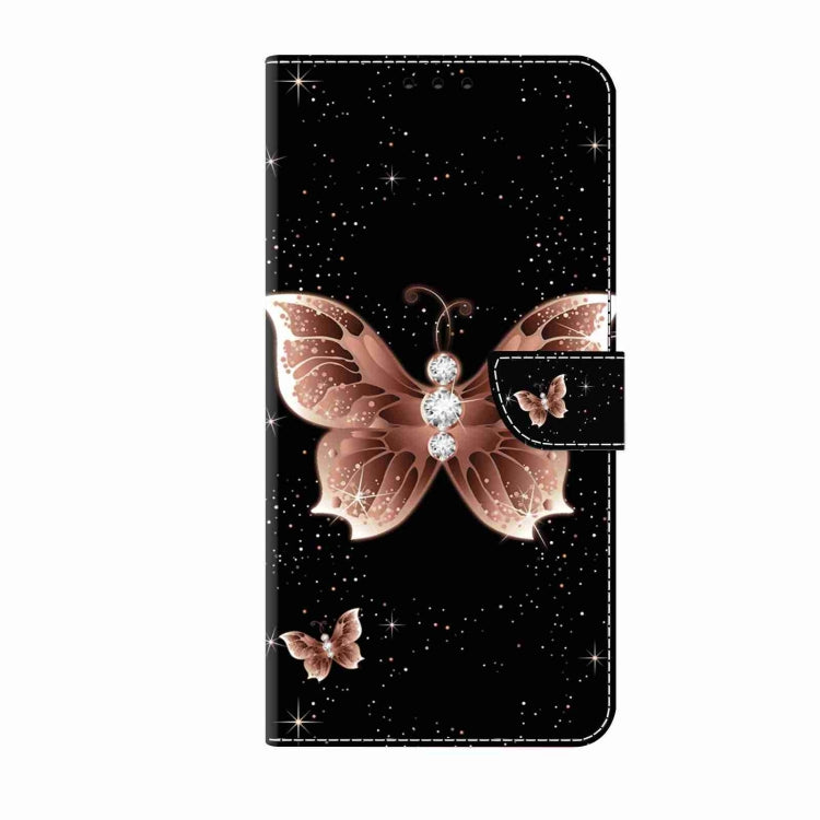 For Samsung Galaxy S24 5G Crystal 3D Shockproof Protective Leather Phone Case(Pink Diamond Butterfly)