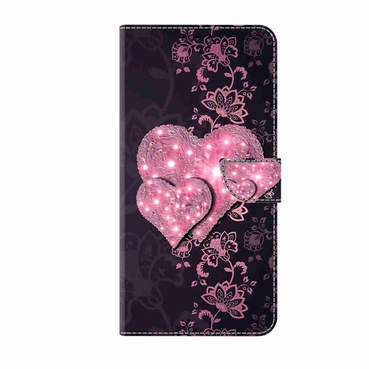 For Samsung Galaxy S24 5G Crystal 3D Shockproof Protective Leather Phone Case(Lace Love)