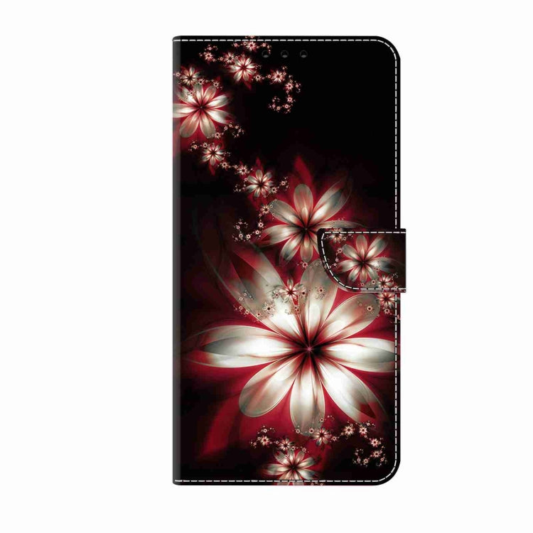 For Samsung Galaxy S24 5G Crystal 3D Shockproof Protective Leather Phone Case(Fantastic Flower)