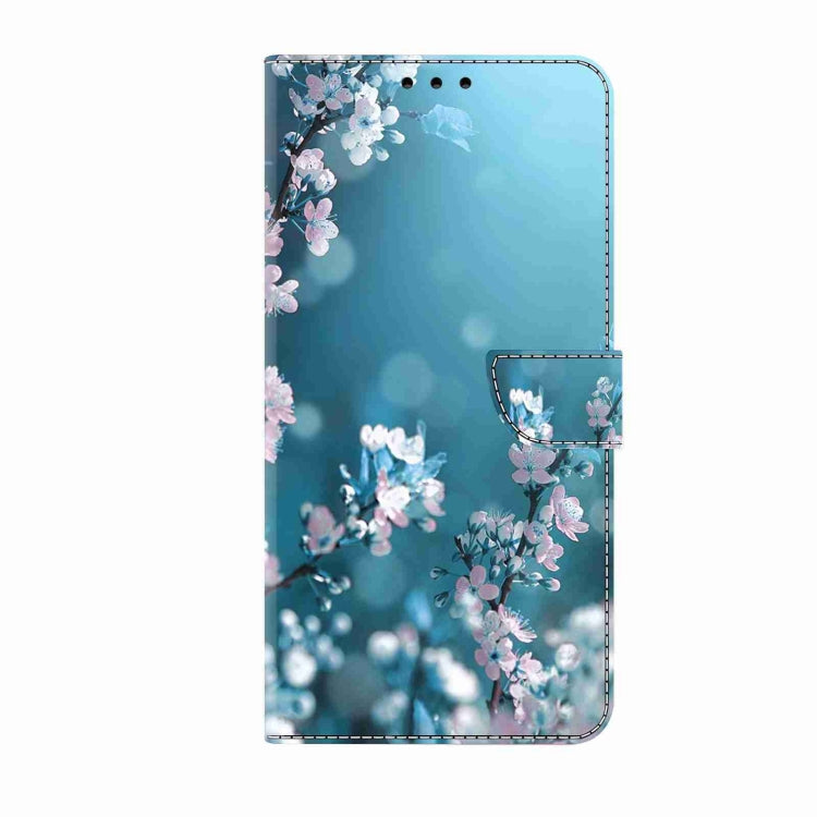 For Honor Magic5 Pro Crystal 3D Shockproof Protective Leather Phone Case(Plum Flower)