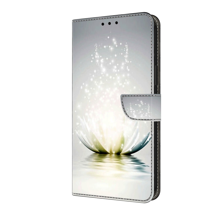 For Honor Magic6 Lite Crystal 3D Shockproof Protective Leather Phone Case(Light Lotus)