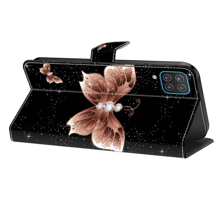 For Honor Magic6 Lite Crystal 3D Shockproof Protective Leather Phone Case(Pink Diamond Butterfly)