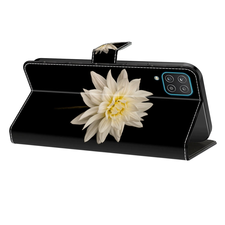 For Honor Magic6 Lite Crystal 3D Shockproof Protective Leather Phone Case(White Flower)