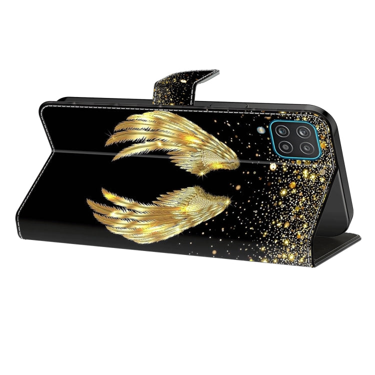 For Honor Magic6 Lite Crystal 3D Shockproof Protective Leather Phone Case(Golden Wings)