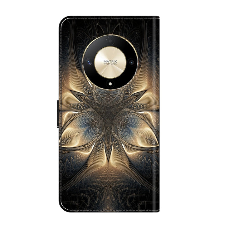 For Honor Magic6 Lite Crystal 3D Shockproof Protective Leather Phone Case(Luminous Building)