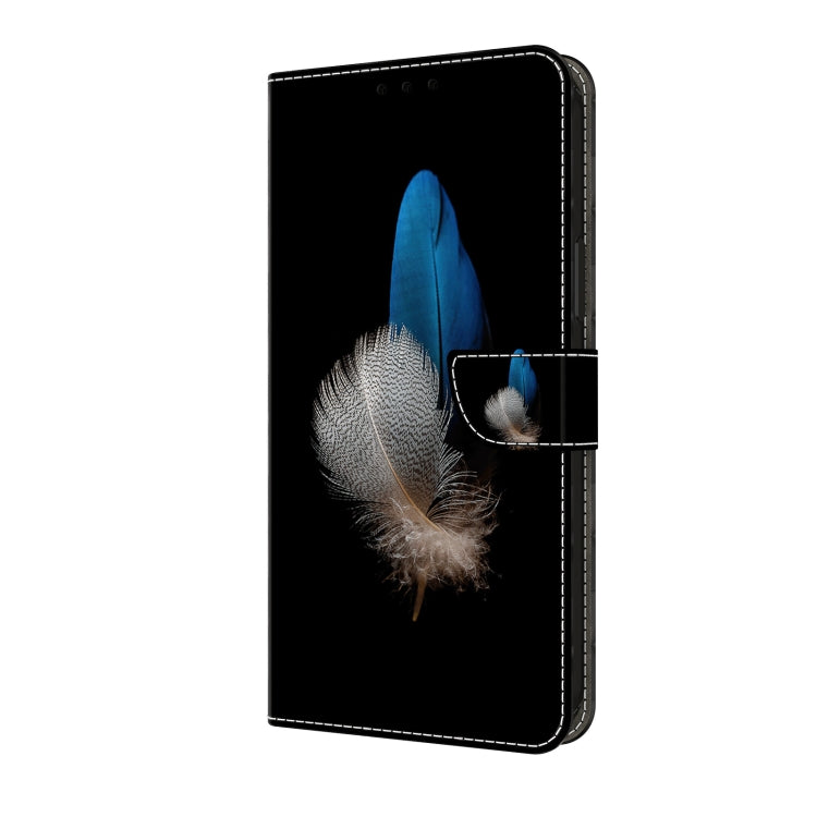 For Honor Magic6 Lite Crystal 3D Shockproof Protective Leather Phone Case(Two Branches)