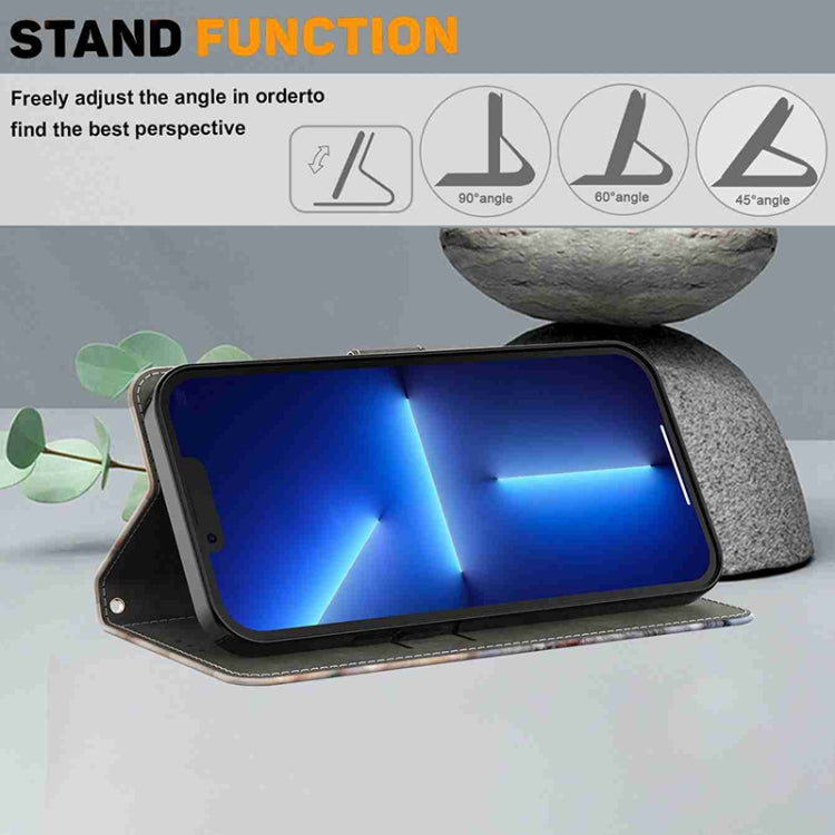 For Honor Magic6 Lite Crystal 3D Shockproof Protective Leather Phone Case(Colorful Flower)