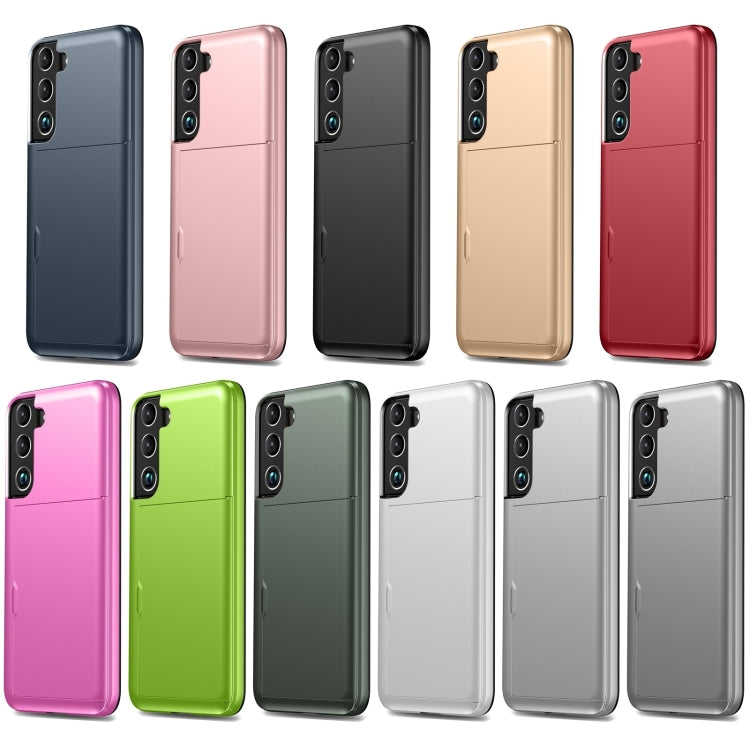 For Samsung Galaxy S24 5G Shockproof Armor Phone Case with Card Slot(Rose Gold)