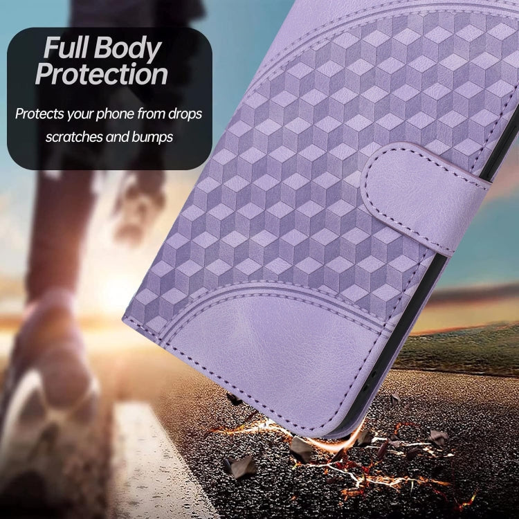For Honor X50i 5G/90 Lite YX0060 Elephant Head Embossed Phone Leather Case with Lanyard(Light Purple)