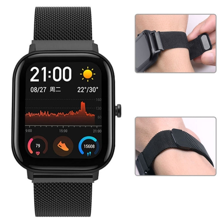For Huami Amazfit GTS 22mm Milanese Magnetic Metal Replacement Strap Watchband, 22mm