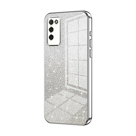 For Honor 30 Youth Gradient Glitter Powder Electroplated Phone Case(Silver)