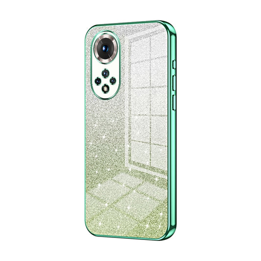 For Honor 50 / Huawei nova 9 Gradient Glitter Powder Electroplated Phone Case(Green)