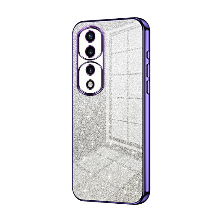 For Honor 70 Pro / 70 Pro+ Gradient Glitter Powder Electroplated Phone Case(Purple)