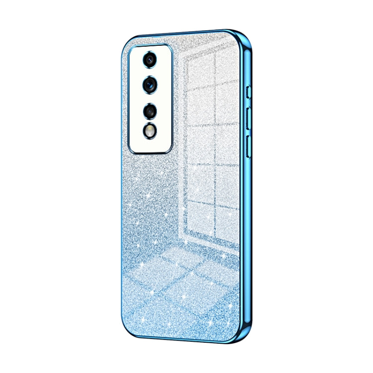 For Honor 80 GT Gradient Glitter Powder Electroplated Phone Case(Blue)