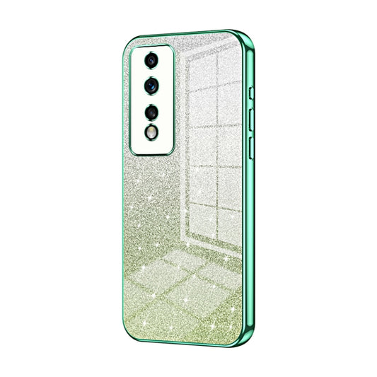 For Honor 80 GT Gradient Glitter Powder Electroplated Phone Case(Green)