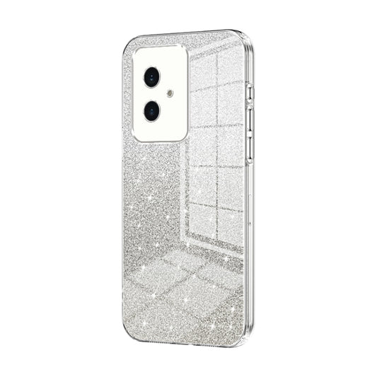 For Honor 100 Gradient Glitter Powder Electroplated Phone Case(Transparent)