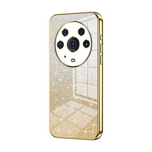 For Honor Magic3 Pro Gradient Glitter Powder Electroplated Phone Case(Gold)
