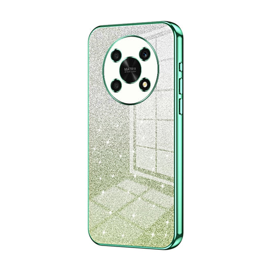 For Honor X30 / X9 5G Gradient Glitter Powder Electroplated Phone Case(Green)