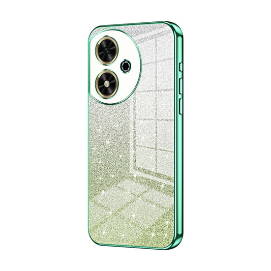 For Honor Play 50 Gradient Glitter Powder Electroplated Phone Case(Green)