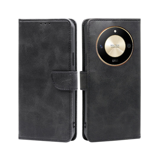 For Honor X50 5G Calf Texture Buckle Flip Leather Phone Case(Black)