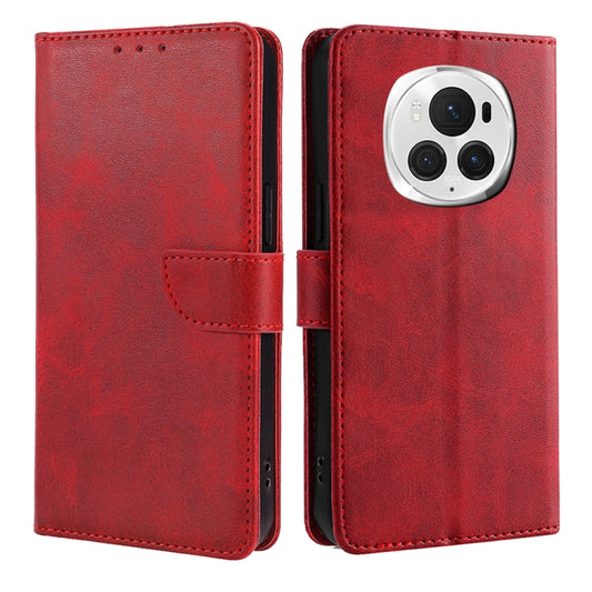 For Honor Magic6 Pro Calf Texture Buckle Flip Leather Phone Case(Red)