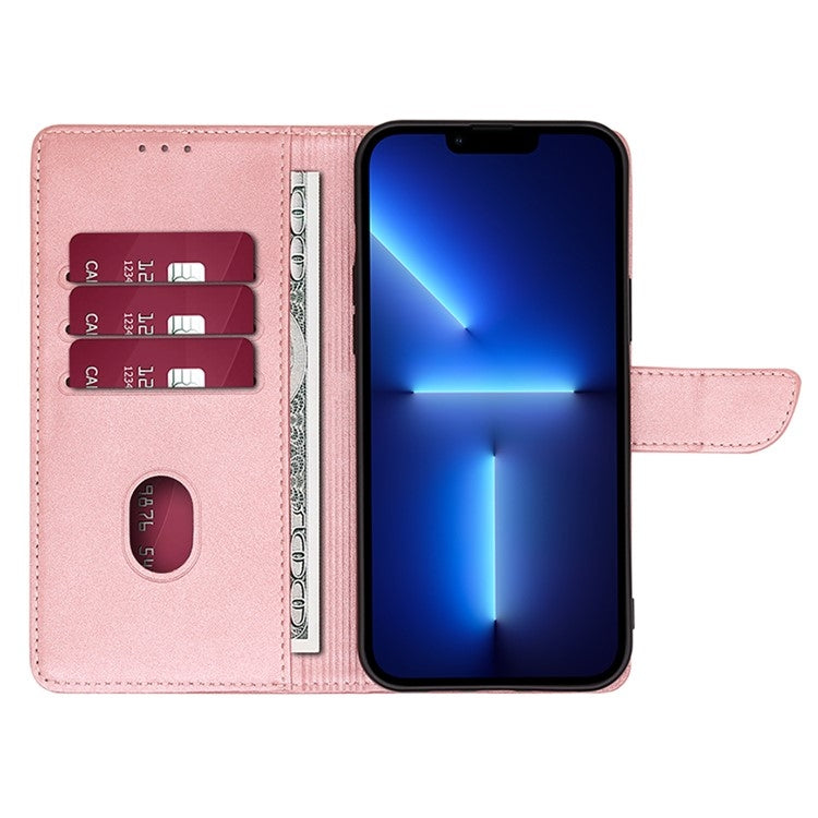 For Samsung Galaxy S24 5G Calf Texture Buckle Flip Leather Phone Case(Rose Gold)