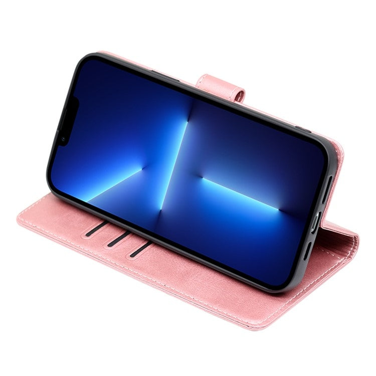 For Samsung Galaxy S24 5G Calf Texture Buckle Flip Leather Phone Case(Rose Gold)